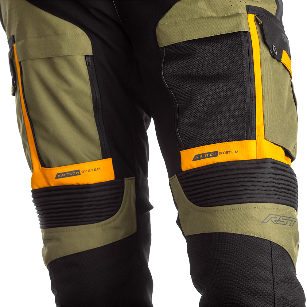 RST ADVENTURE-X TEXTILE PANT [GREEN/OCHRE] – North Shore Motor Cycles ...